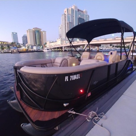 a boat parked on the side of a building