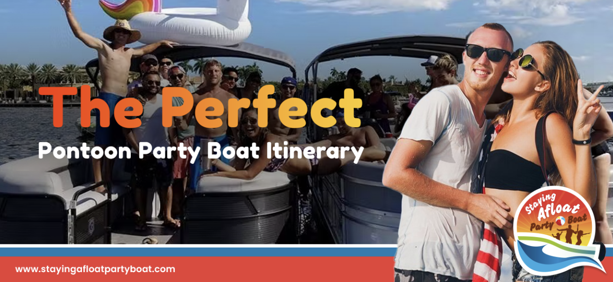 pontoon party boat itinerary a person standing on a boat