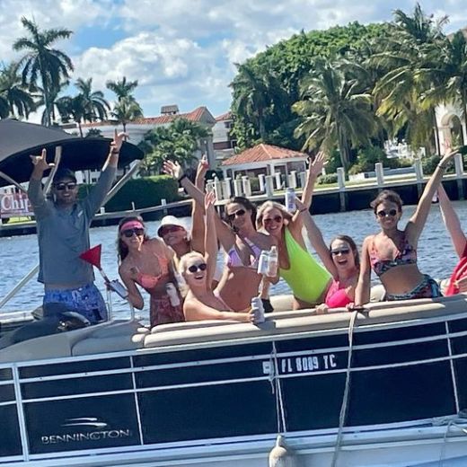 a group of people on a boat